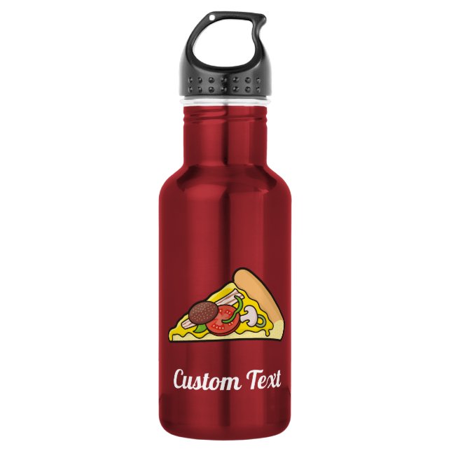Pizza slice stainless steel water bottle (Front)