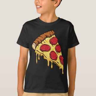 Pizza Slice with Pepperoni and Cheese Cartoon Illu T-Shirt