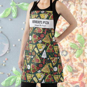 Pizza Slices, Chef Baker Restaurant Custom Text  Apron