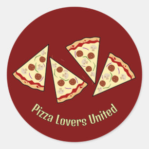 Pizza Slices Design Classic Round Sticker