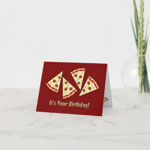 Pizza Slices Design Greeting Card