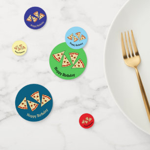 Pizza Slices Design Table Confetti