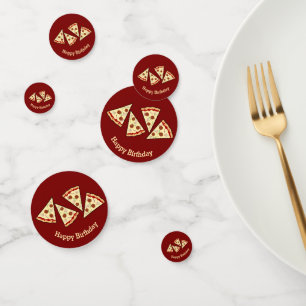 Pizza Slices Design Table Confetti