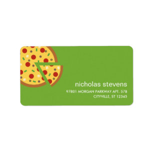 Pizza Slices Étiquettes de adresse