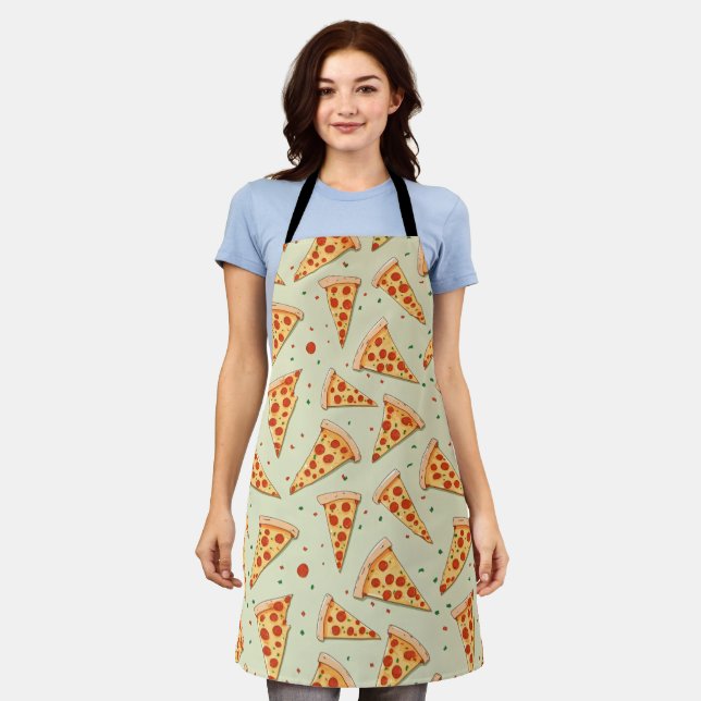 Pizza Slices Pattern Apron (Worn)