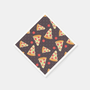 Pizza slices pattern Party paper napkins