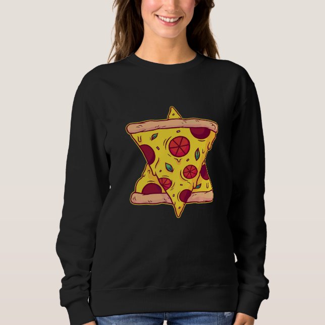 Pizza slices pentagram   sweatshirt (Front)
