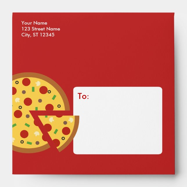 Pizza Slices - Pizza Party Envelopes (Front)