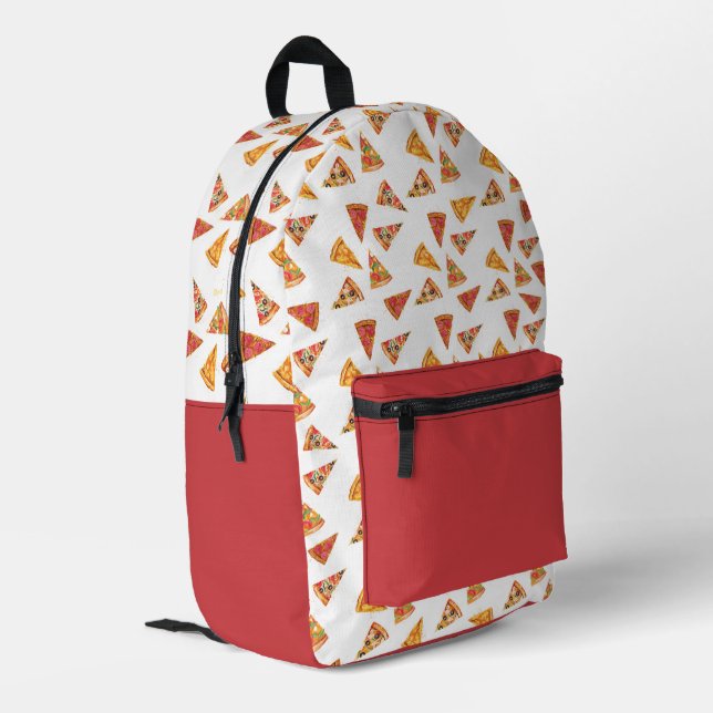 Pizza Slices  Printed Backpack (Back Corner Left)