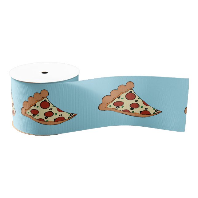 Pizza slices ribbon grosgrain ribbon (Spool)