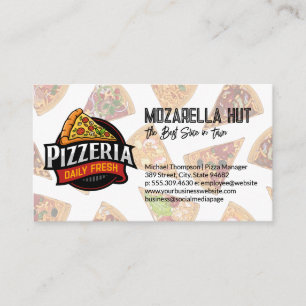 Pizza Slices   Shop Owner Pizzeria Business Card