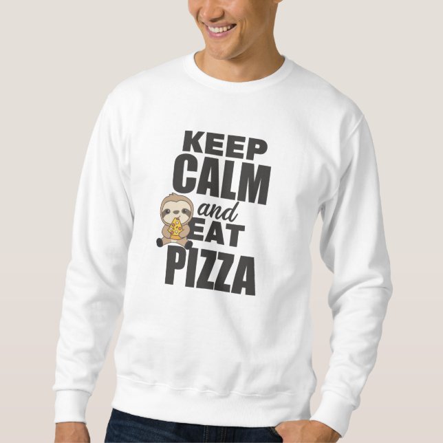 Pizza Sloth Pizza Lovers Funny Saying Sweatshirt (Front)