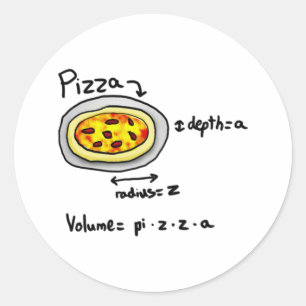 Pizza Solved Classic Round Sticker
