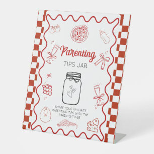 pizza special deliv Parenting tips Jar Baby Shower Pedestal Sign