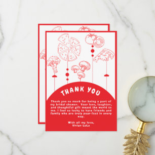 Pizza Special Delivery Baby Shower Thank You Card