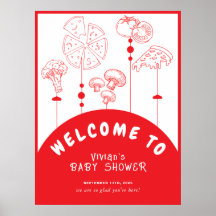 Pizza Special Delivery Baby Shower Welcome