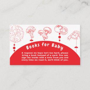 Pizza Special Delivery Book for baby Baby Shower Enclosure Card