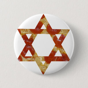 pizza star of david 2 inch round button
