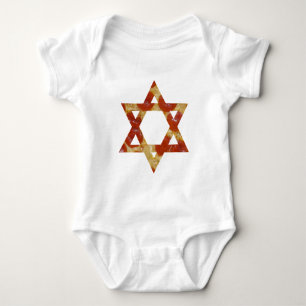 pizza star of david baby bodysuit