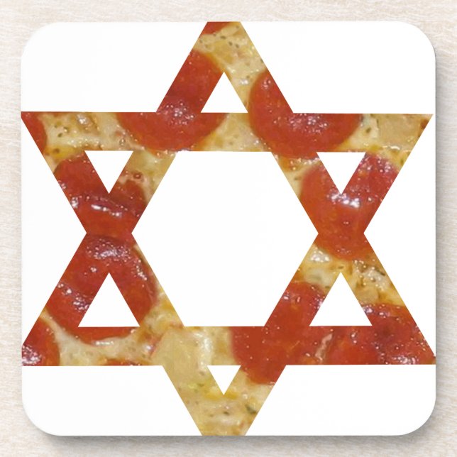 pizza star of David Coaster (Front)