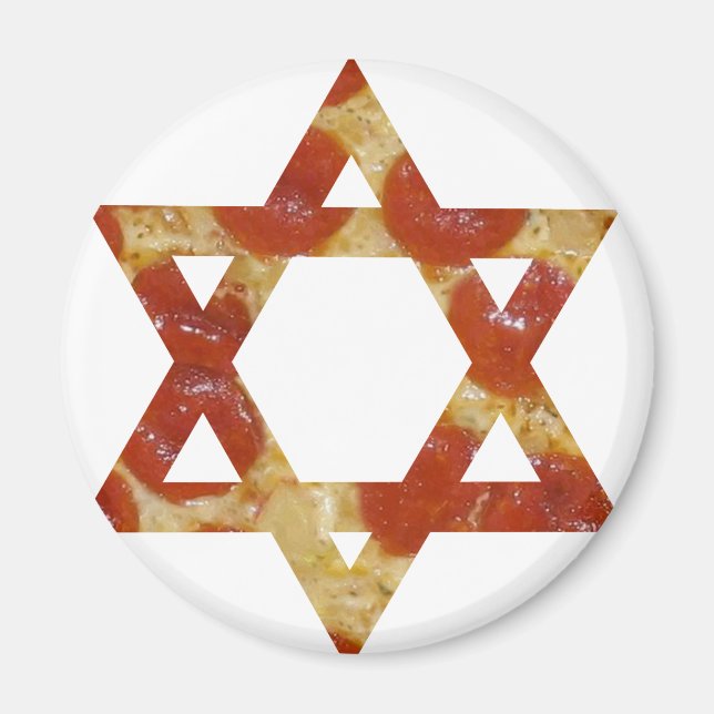 pizza star of david magnet (Front)