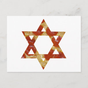 pizza star of david postcard