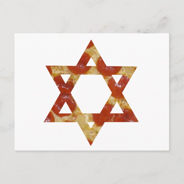 pizza star of david postcard (Front)