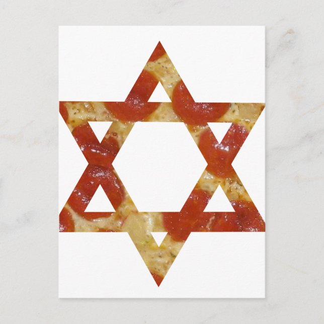 pizza star of david postcard (Front)