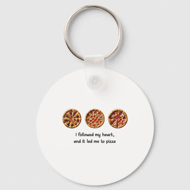 Pizza Sticker  Keychain (Front)