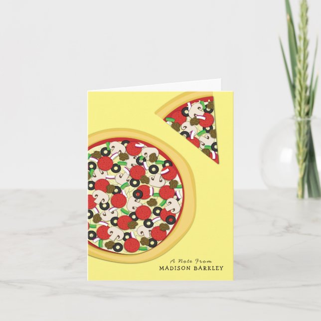 Pizza Supreme Combo Cute Kids Food Stationary Card (Front)