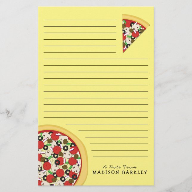 Pizza Supreme Combo Cute Kids Food Stationery (Front)