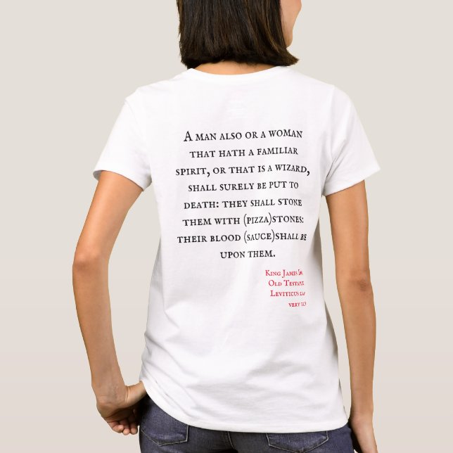 pizza t-shirt, tee shirt,  (Back)