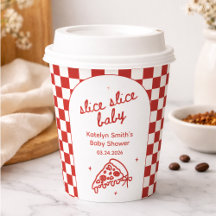 Pizza Theme Baby Shower Paper Cups