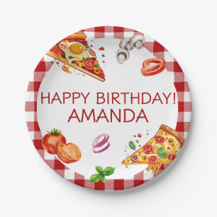 Pizza Theme Birthday  Paper Plate
