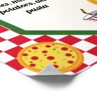 Pizza Themed Baby's 1st Birthday Milestones Poster