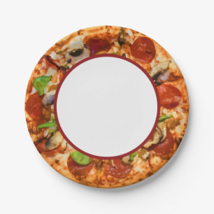 Pizza Themed Paper Plate