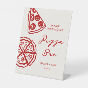 Pizza Themed That's Amore Pizza Bar Pedestal Sign