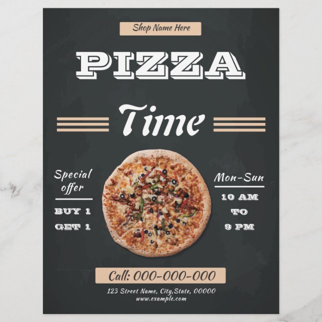 Pizza Time Flyer (Front)