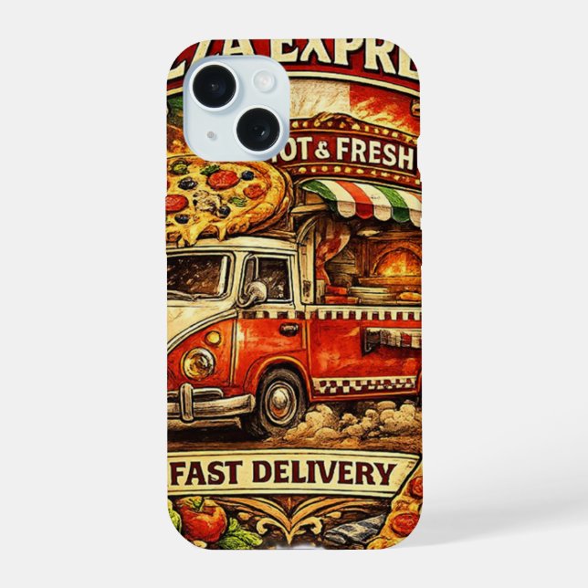 Pizza Time Funny Phone Case – Pizza Lover Design (Verso)