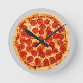 pizza time! round clock