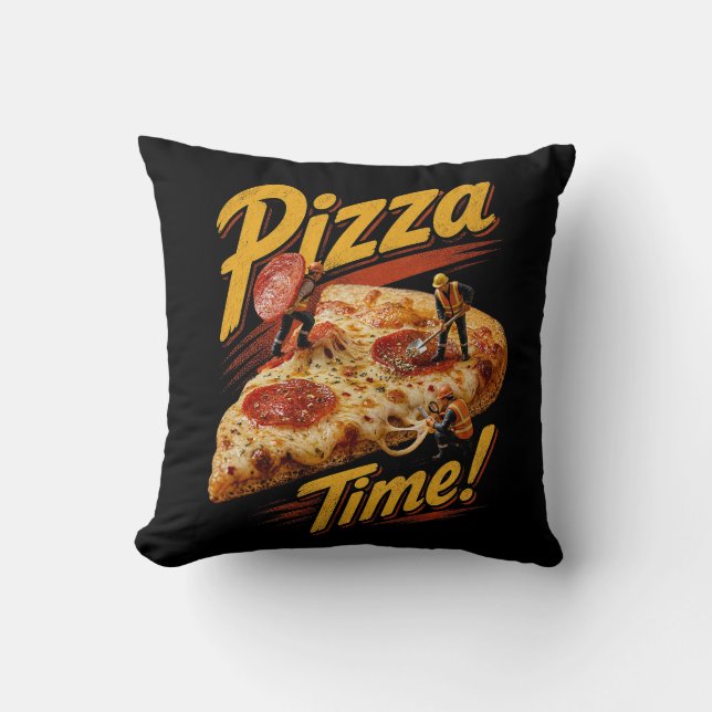 Pizza Time! Throw Pillow (Front)
