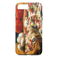 Pizza Tomatoes Mushrooms Olives Cheese