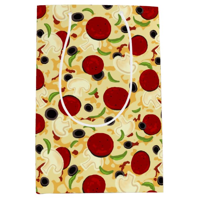 Pizza Toppings Pattern Medium Gift Bag (Front)