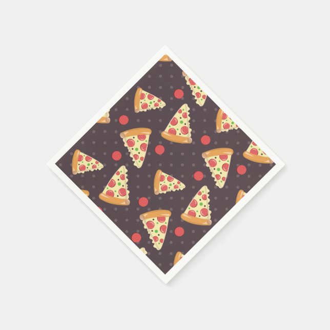 Pizza tranches motif Parties serviettes en papier (Coin)