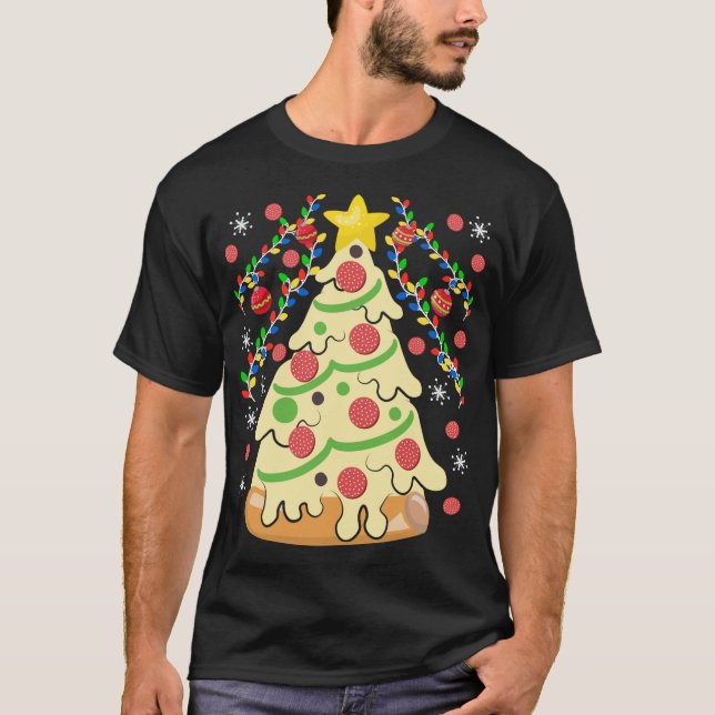 Pizza-tree Ugly Christmas Sweater (Front)