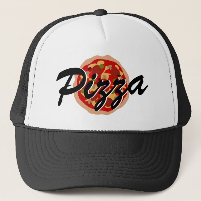 Pizza trucker hat | Custom headwear (Front)