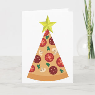 pizza ugly christmas tree funny invitation