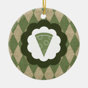 pizza vintage ceramic ornament
