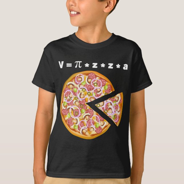 Pizza Volume Equation Math Lover T-Shirt (Front)