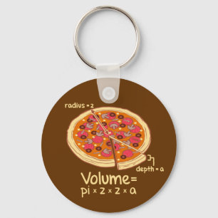 Pizza Volume Mathematical Formula = Pi*z*z*a Keychain